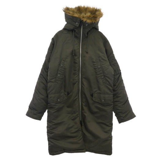 ALPHA アルファ 20093-8376 BEAMS LIGHTS ビームスライツ N-3B ロング ジャケット コート カーキ系 M【中古】