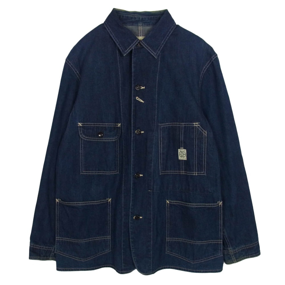 The REAL McCOY'S ザリアルマッコイズ LOT08 UNION C-97 デニム カバーオール インディゴブルー系 40【中古】