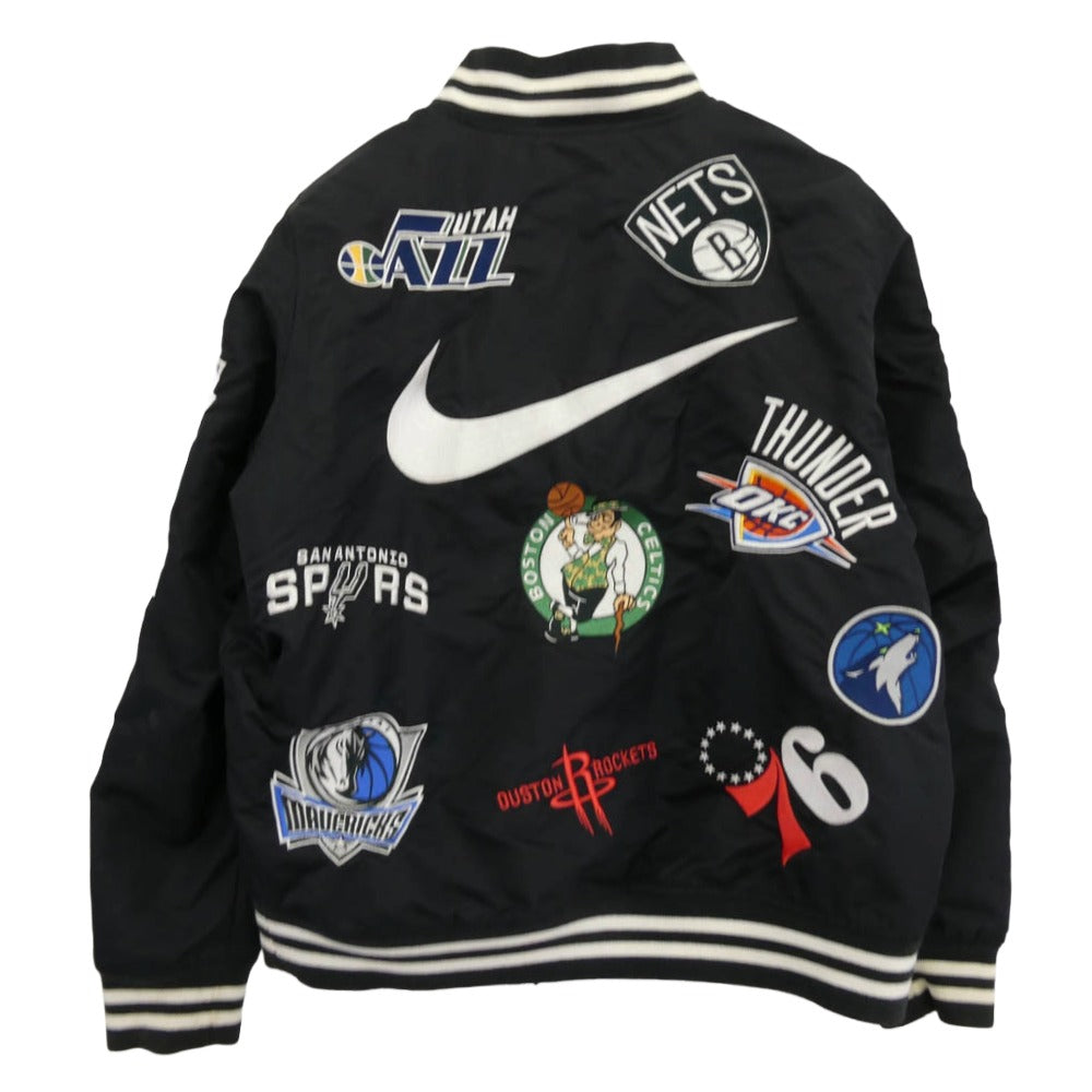 Supreme シュプリーム 18SS NIKE ナイキ NBA Teams Warm-Up Jacket ウォームアップ ジャケット ブルゾン スタジャン ブラック系 L【中古】