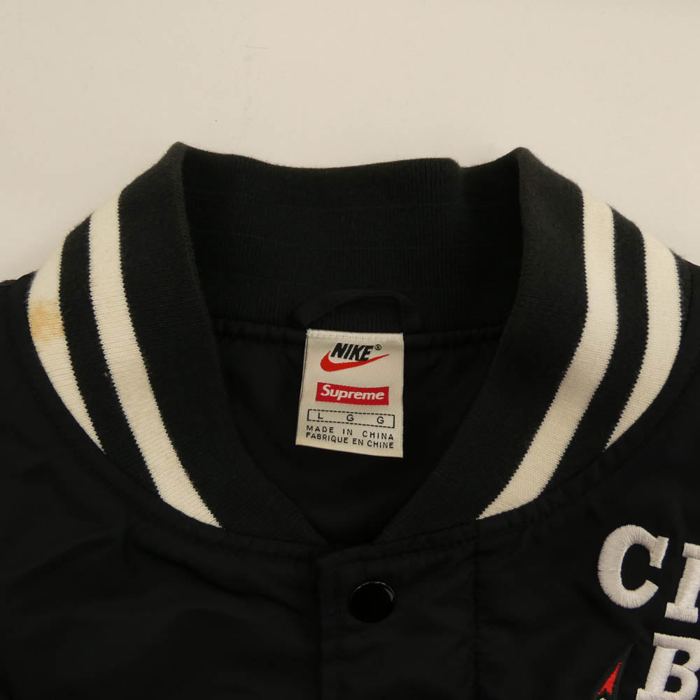 Supreme シュプリーム 18SS NIKE ナイキ NBA Teams Warm-Up Jacket ウォームアップ ジャケット ブルゾン スタジャン ブラック系 L【中古】