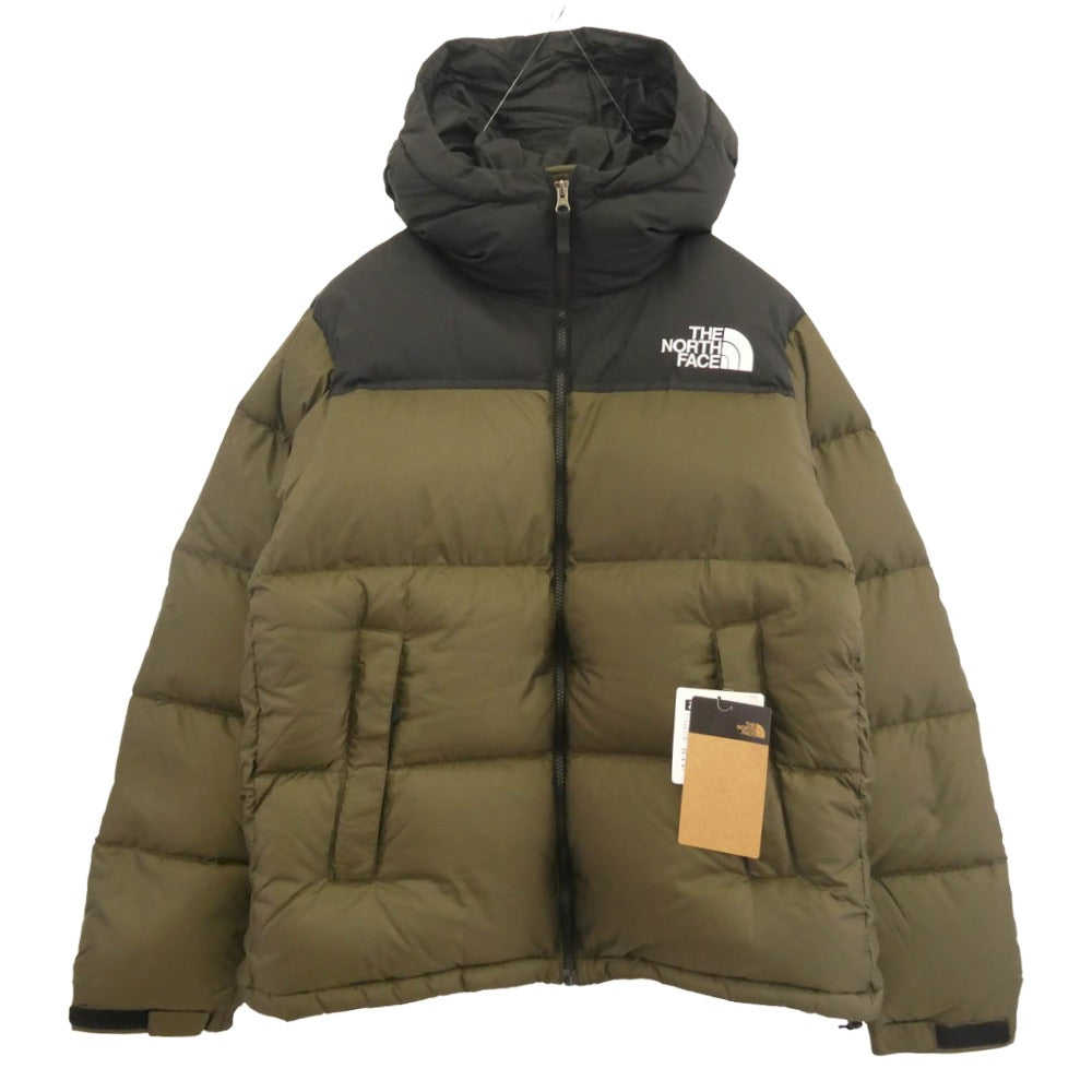 THE NORTH FACE ノースフェイス ND92331 NUPTSE HOODIE ヌプシ フーディー ダウン ジャケット カーキ系 L【新古品】【未使用】【中古】