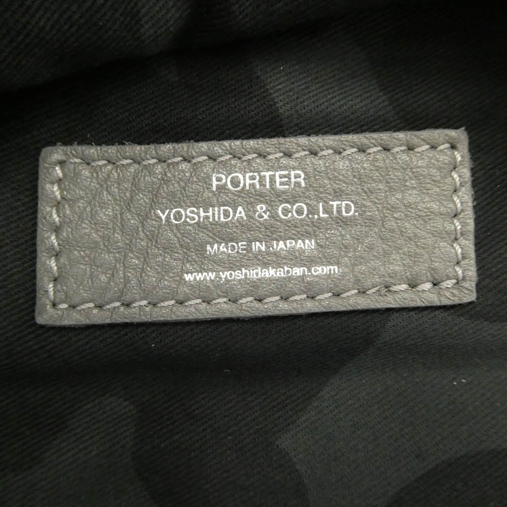 PORTER ポーター 145-03289 DELIGHT ディライト DAYPACK デイパック シュリンクレザー バックパック グレー系【新古品】【未使用】【中古】