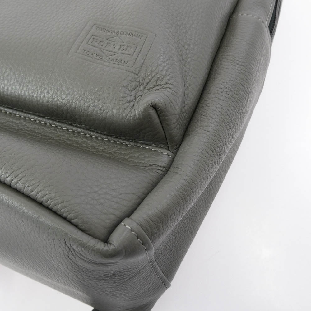 PORTER ポーター 145-03289 DELIGHT ディライト DAYPACK デイパック シュリンクレザー バックパック グレー系【新古品】【未使用】【中古】