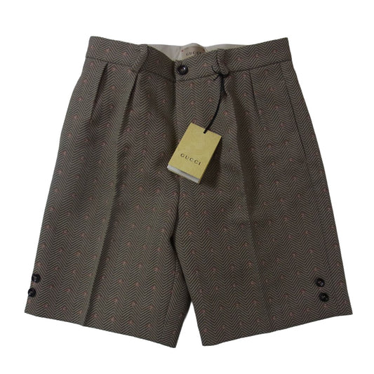 GUCCI グッチ 737829 チルドレンズ キッズサイズ バミューダパンツ ハーフパンツ ライトブラウン系 10(140/63)【極上美品】【中古】