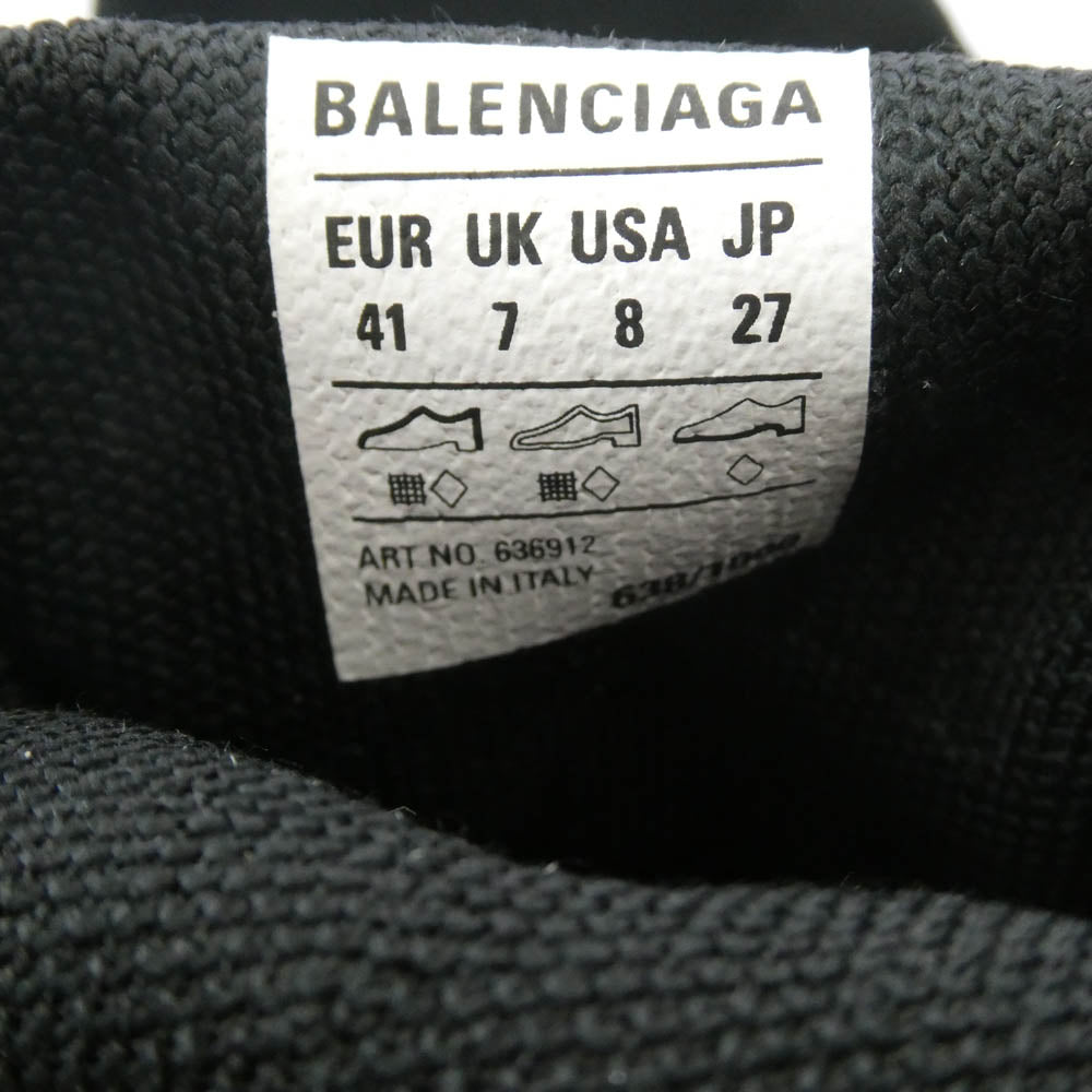 BALENCIAGA バレンシアガ 636912 W3BE1 Toe Sock Sneakers トゥソック フィンガー ハイカット ソックス スニーカー ブラック系 41【極上美品】【中古】