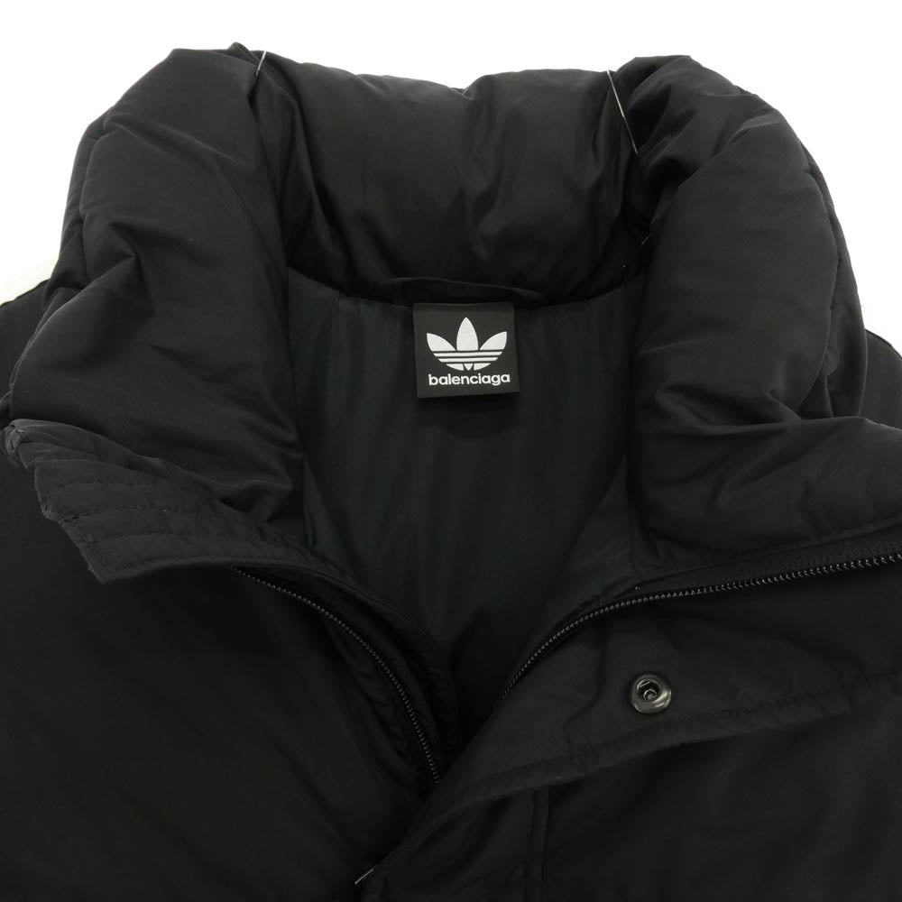 BALENCIAGA バレンシアガ 714898 TNO19 × ADIDAS アディダス 3 Line Oversized Down Jacket 3ライン オーバーサイズ ダウンジャケット ブラック系 38【極上美品】【中古】