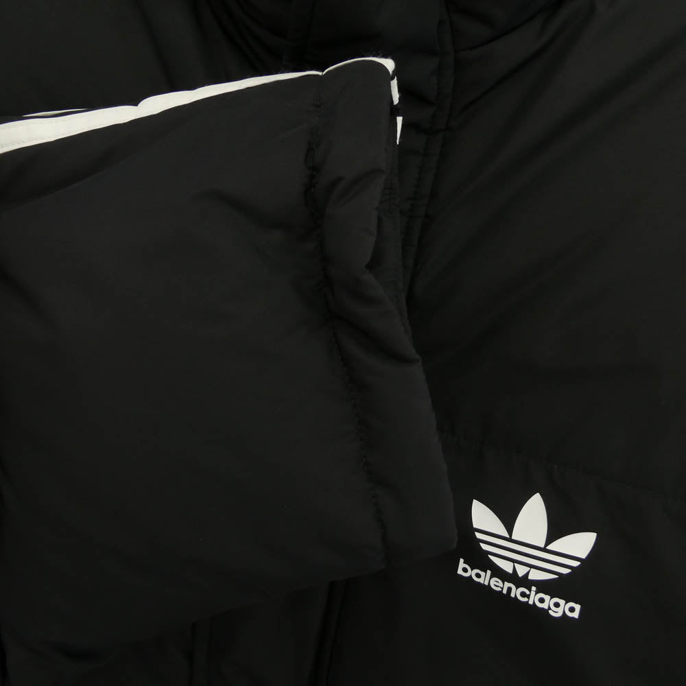 BALENCIAGA バレンシアガ 714898 TNO19 × ADIDAS アディダス 3 Line Oversized Down Jacket 3ライン オーバーサイズ ダウンジャケット ブラック系 38【極上美品】【中古】