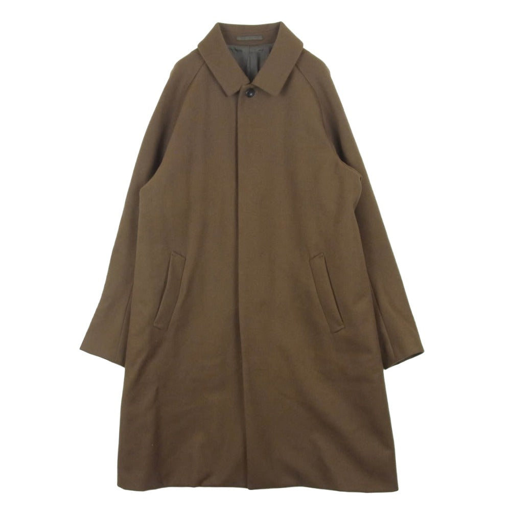 ATTACHMENT アタッチメント AC62-218 カシミヤ混平二重メルトン ステンカラー バルカラー コート 日本製 ブラウン系 3【中古】