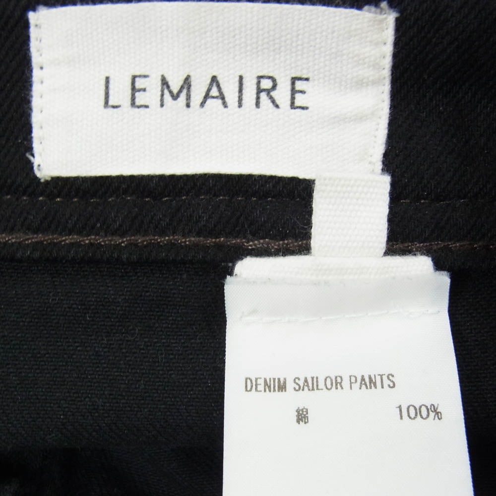 LEMAIRE ルメール DENIM SAILOR PANTS セーラー デニムパンツ ブラック系 48【中古】