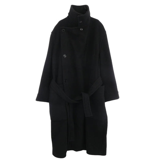 LEMAIRE ルメール 22AW WRAP COAT DOUBLE WOOL 両面ウール ヴァージンウール ラップコート ブラック系 L【中古】