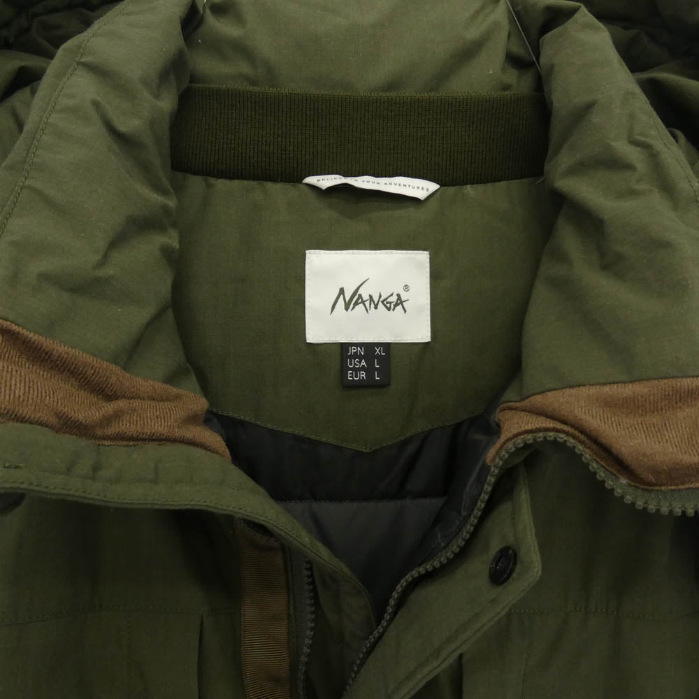 NANGA ナンガ N1TJKHH2 HINOC DOWN JACKET ヒノック ダウン ジャケット カーキ系 XL【極上美品】【中古】