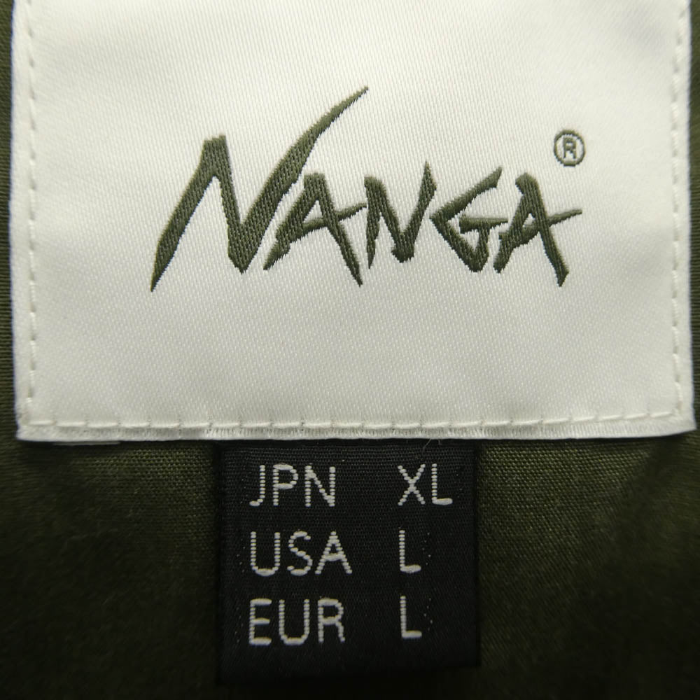 NANGA ナンガ N1TJKHH2 HINOC DOWN JACKET ヒノック ダウン ジャケット カーキ系 XL【極上美品】【中古】