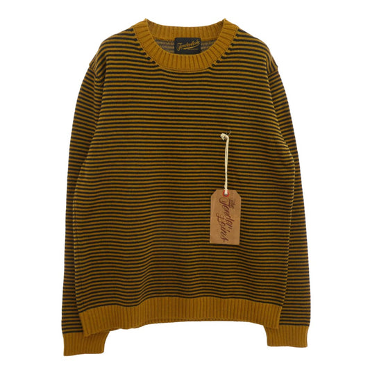 TENDERLOIN テンダーロイン 13AW T-BOARDER KNIT ボーダーニット ウール セーター ブラック マスタード ブラック系 マスタードイエロー系 M【極上美品】【中古】