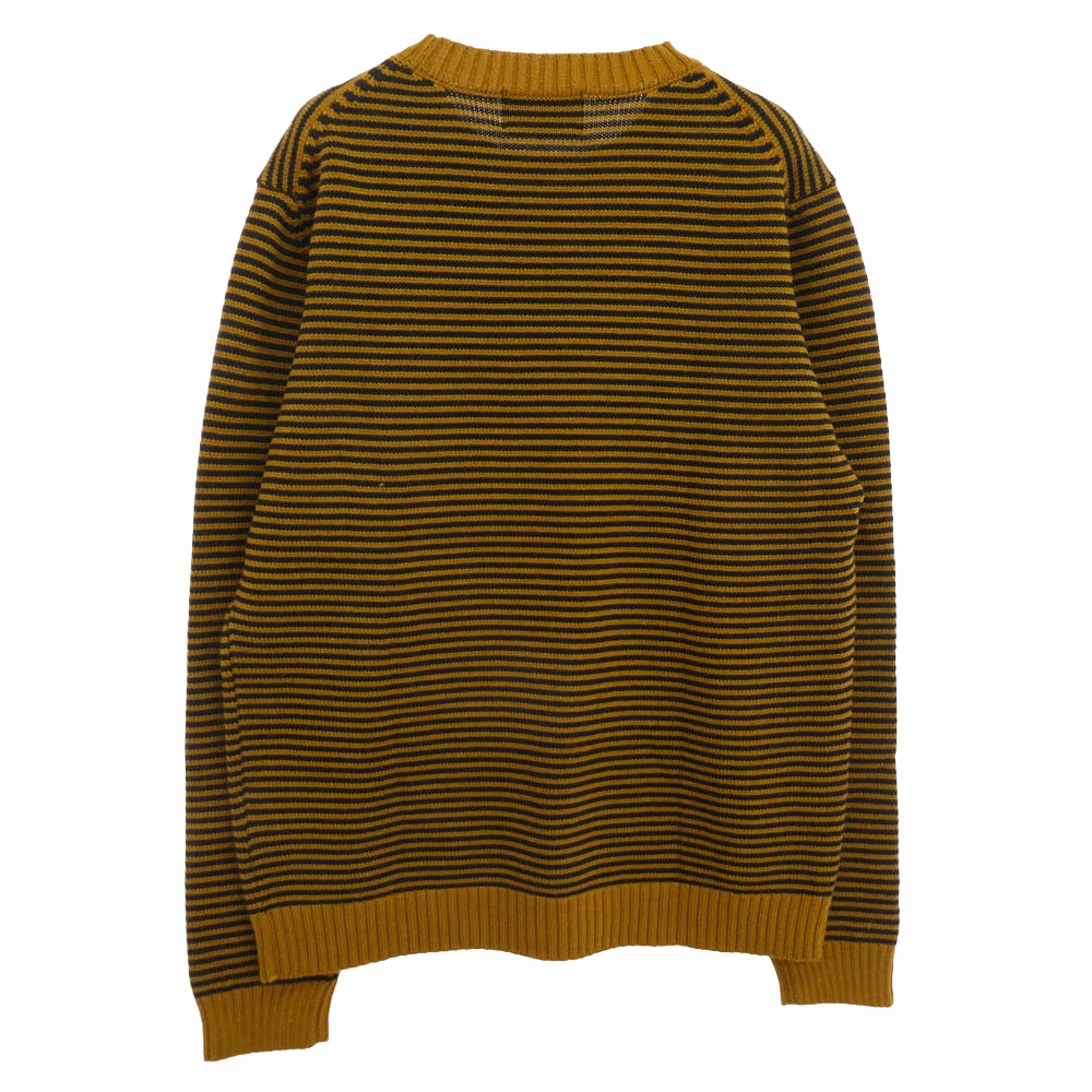 TENDERLOIN テンダーロイン 13AW T-BOARDER KNIT ボーダーニット ウール セーター ブラック マスタード ブラック系 マスタードイエロー系 M【極上美品】【中古】