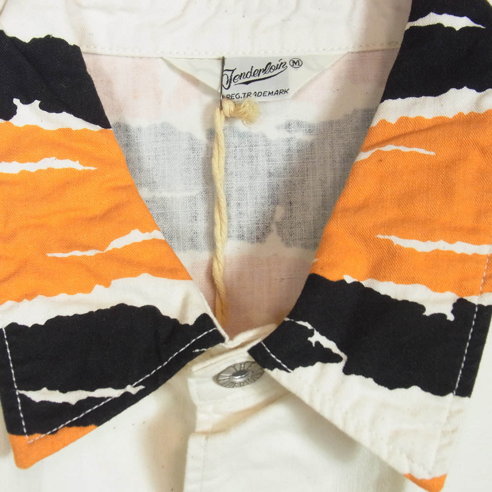 TENDERLOIN テンダーロイン T-TIGER COVERALL タイガー カモ 切替 コットン カバーオール ジャケット オレンジ系 オフホワイト系 M【中古】