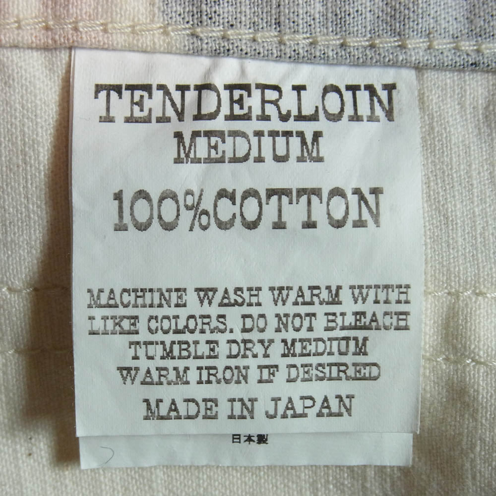 TENDERLOIN テンダーロイン T-TIGER COVERALL タイガー カモ 切替 コットン カバーオール ジャケット オレンジ系 オフホワイト系 M【中古】