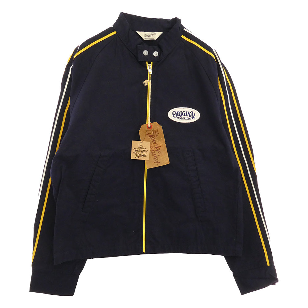 TENDERLOIN テンダーロイン 13AW T-RACING ZIP JKT ロゴワッペン レーシング ジップ ジャケット ネイビー系 M【中古】
