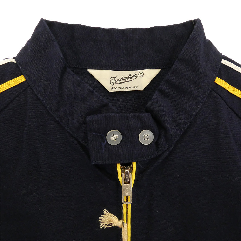 TENDERLOIN テンダーロイン 13AW T-RACING ZIP JKT ロゴワッペン レーシング ジップ ジャケット ネイビー系 M【中古】