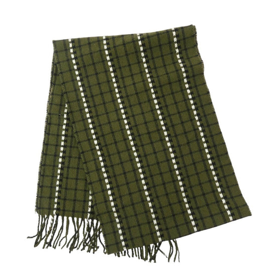TENDERLOIN テンダーロイン 16AW T-STOLE DOT ドット チェック柄 ストール マフラー グリーン系【中古】