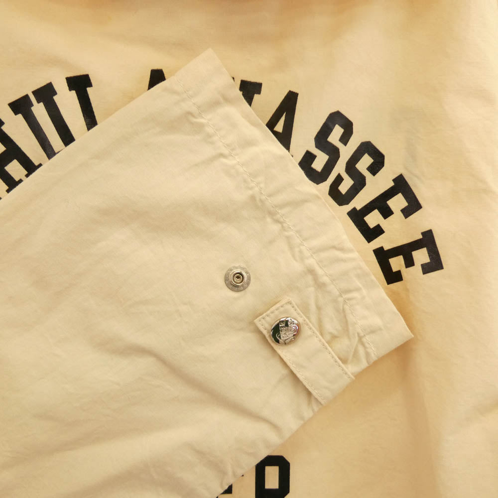 TENDERLOIN テンダーロイン ATX パーカー CAHULAWASSEE RIVER ロゴ トマホーク プリント プルオーバー コットン パーカー ライトベージュ系 M【中古】