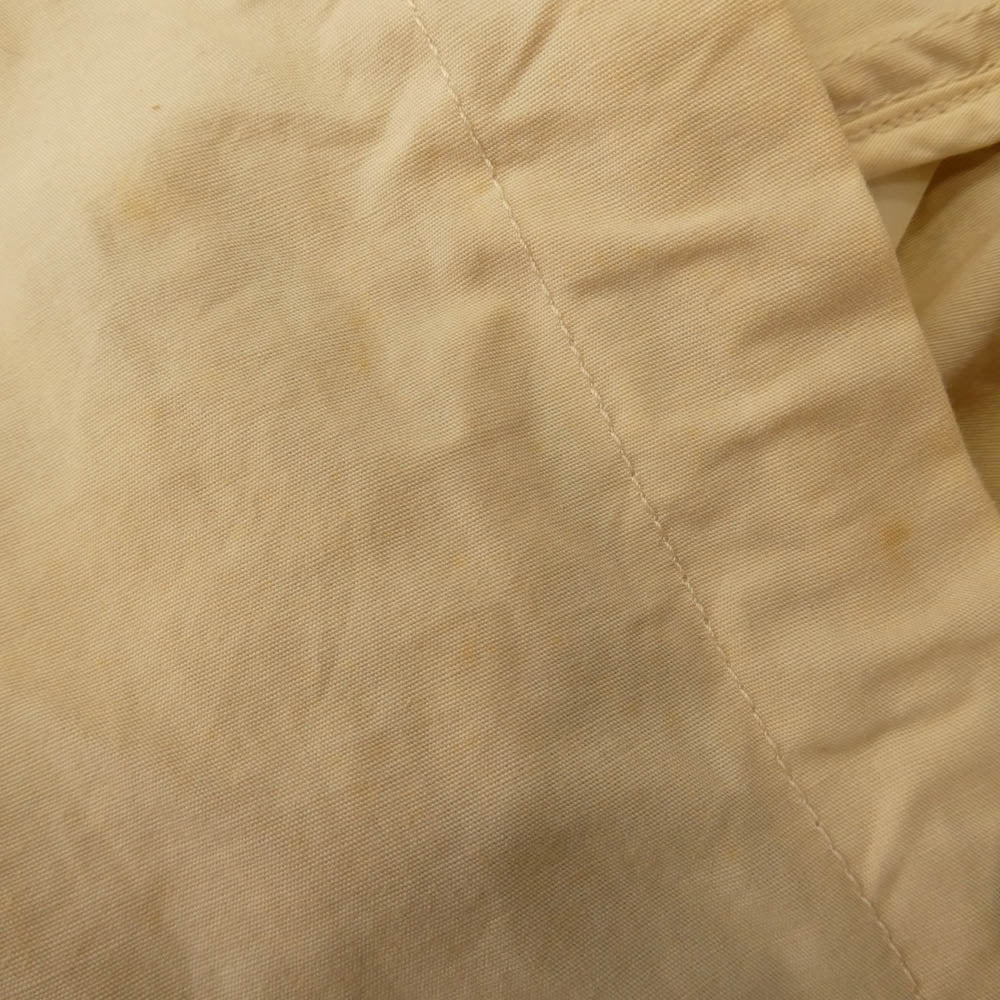 TENDERLOIN テンダーロイン ATX パーカー CAHULAWASSEE RIVER ロゴ トマホーク プリント プルオーバー コットン パーカー ライトベージュ系 M【中古】