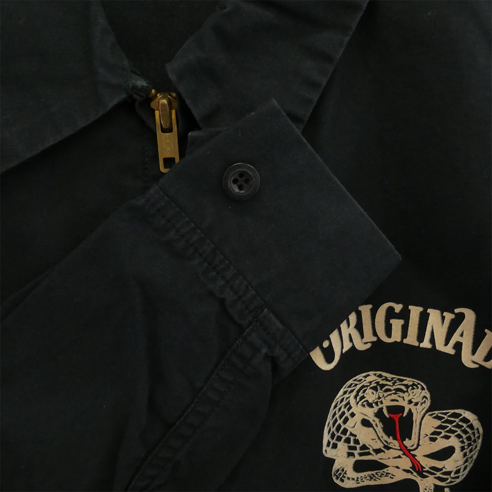 TENDERLOIN テンダーロイン T-STP JKT コブラ スネーク　ロゴ プリント スウィングトップ ワーク ジャケット TALON ZIP ブラック系 40【中古】