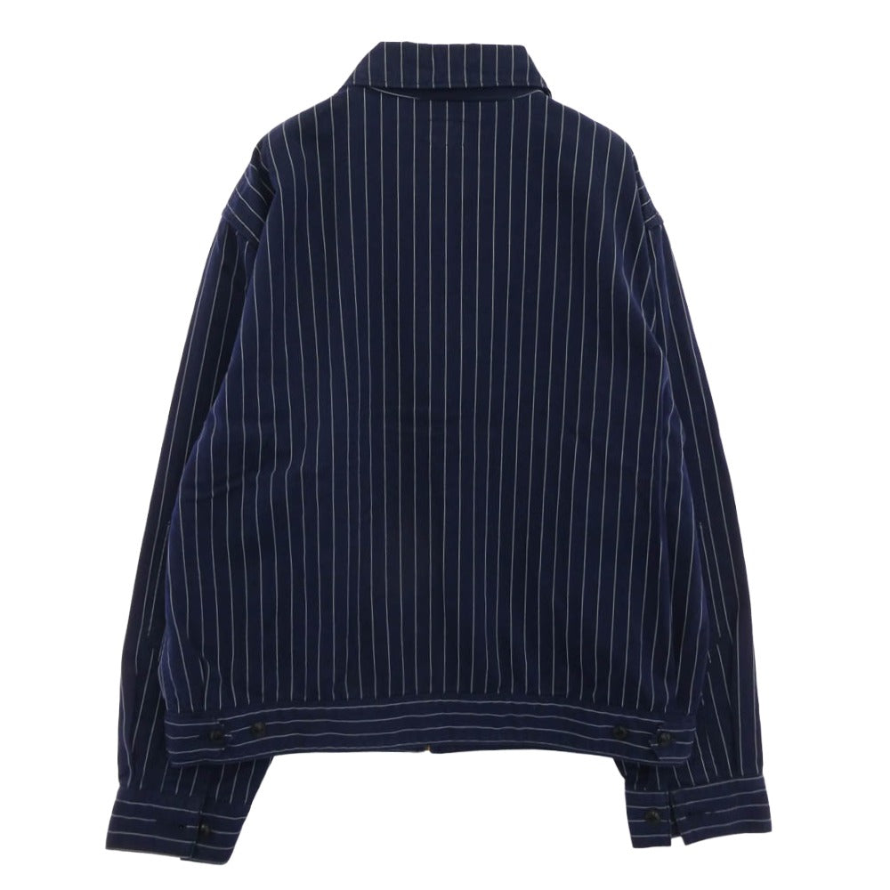 TENDERLOIN テンダーロイン 12SS T-WORK JKT SO ロゴワッペン ストライプ ワークジャケット TALON ZIP ネイビー系 M【中古】