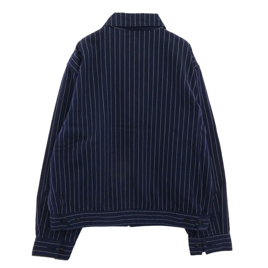 TENDERLOIN テンダーロイン 12SS T-WORK JKT SO ロゴワッペン ストライプ ワークジャケット TALON ZIP ネイビー系 M【中古】