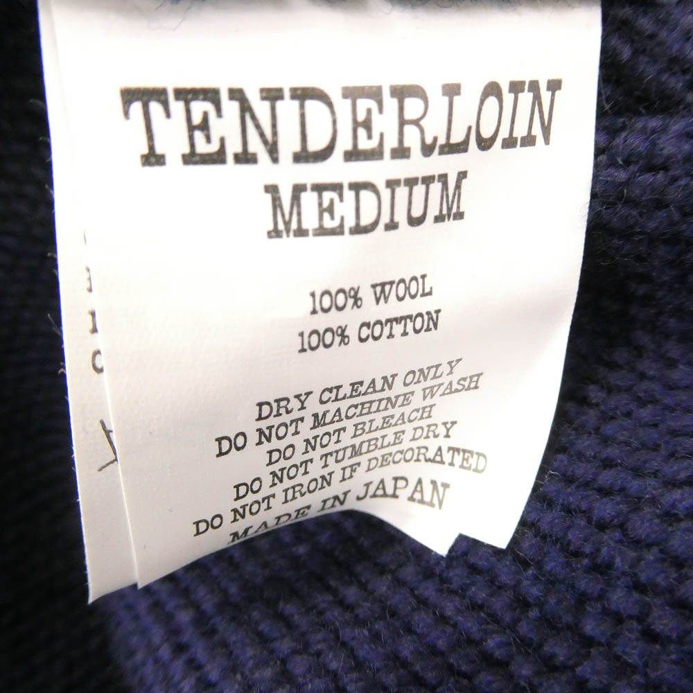 TENDERLOIN テンダーロイン 14AW T-RAG JKT 襟コーデュロイ 切替 ラグ ジャケット TALON ZIP ネイビー系 M【中古】