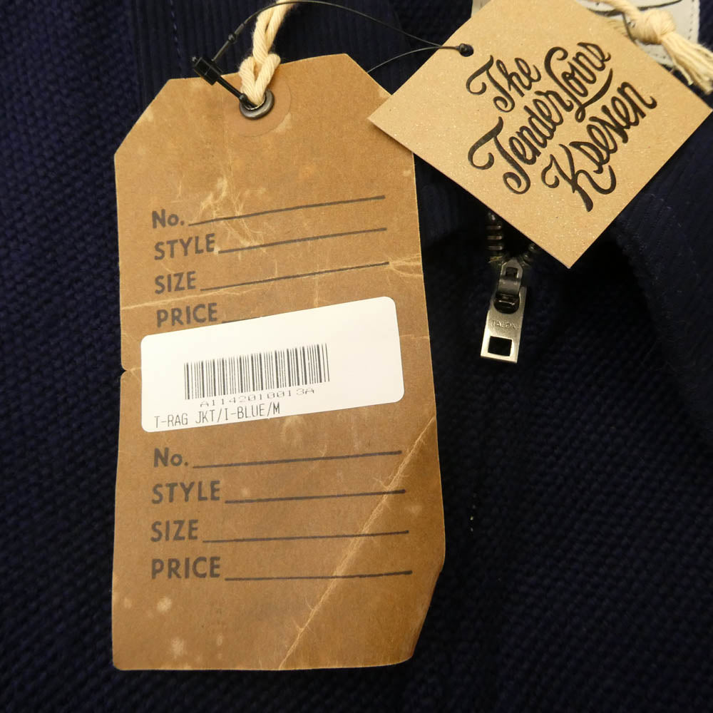 TENDERLOIN テンダーロイン 14AW T-RAG JKT 襟コーデュロイ 切替 ラグ ジャケット TALON ZIP ネイビー系 M【中古】