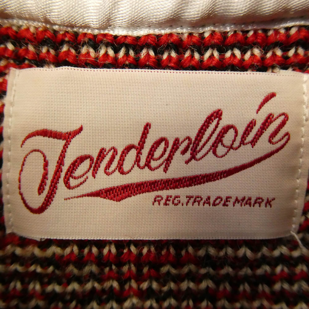 TENDERLOIN テンダーロイン 14AW T-SWEATER トーテムポール ネイティブ クルーネック ニット レッド レッド系 L【極上美品】【中古】