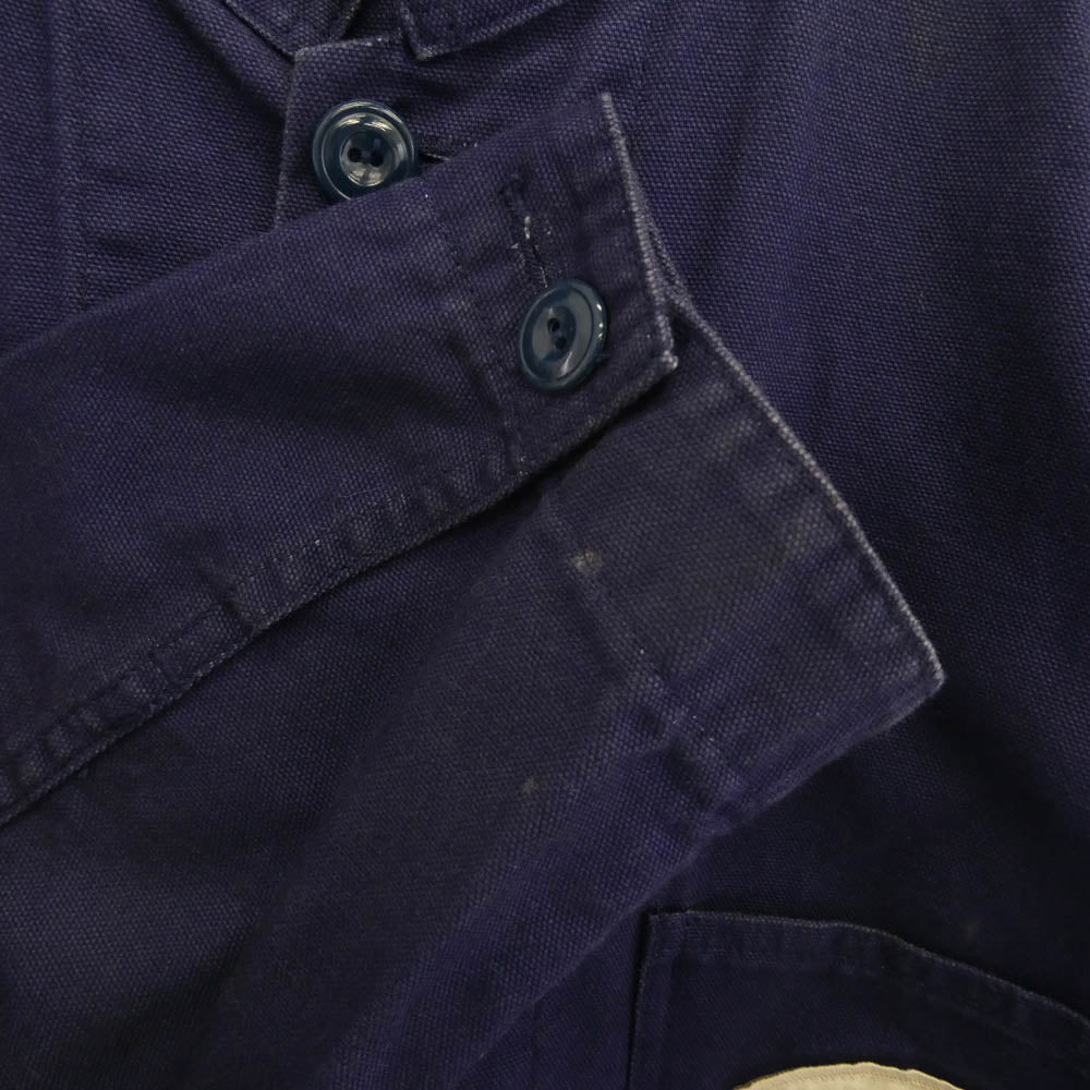 TENDERLOIN テンダーロイン 16SS T-BEST COVERALL ロゴワッペン バック チェーンステッチ 刺繍 スタンドカラー コットン カバーオール パープル系 M【中古】