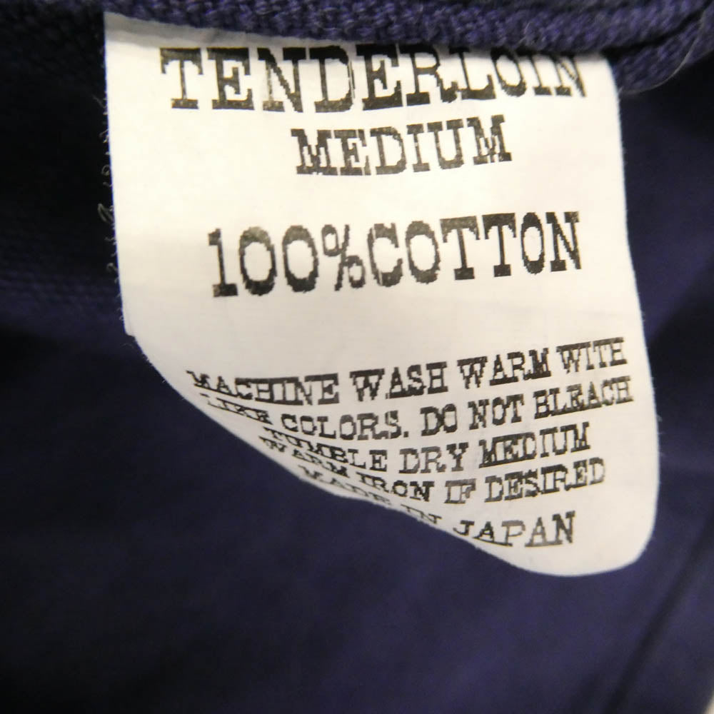 TENDERLOIN テンダーロイン 16SS T-BEST COVERALL ロゴワッペン バック チェーンステッチ 刺繍 スタンドカラー コットン カバーオール パープル系 M【中古】
