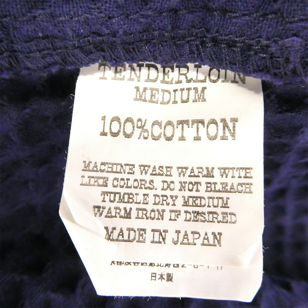 TENDERLOIN テンダーロイン 13SS T-WAFFLE JKT フラッグ刺繍 バック ロゴワッペン ワッフル ジャケット ネイビー系 M【中古】