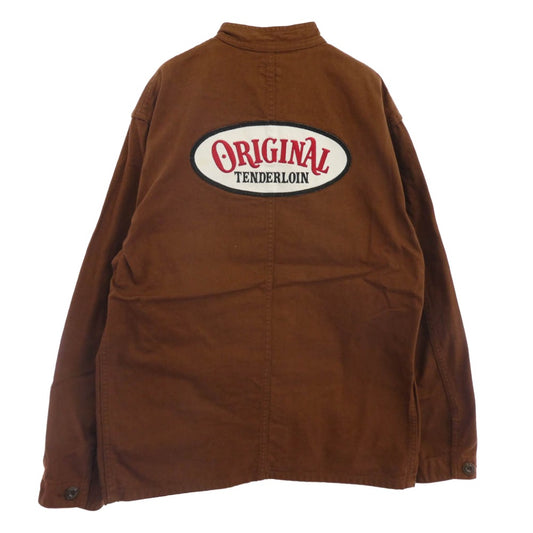 TENDERLOIN テンダーロイン T-BEST COVERALL ロゴワッペン スタンドカラー コットン カバーオール ブラウン系 M【中古】