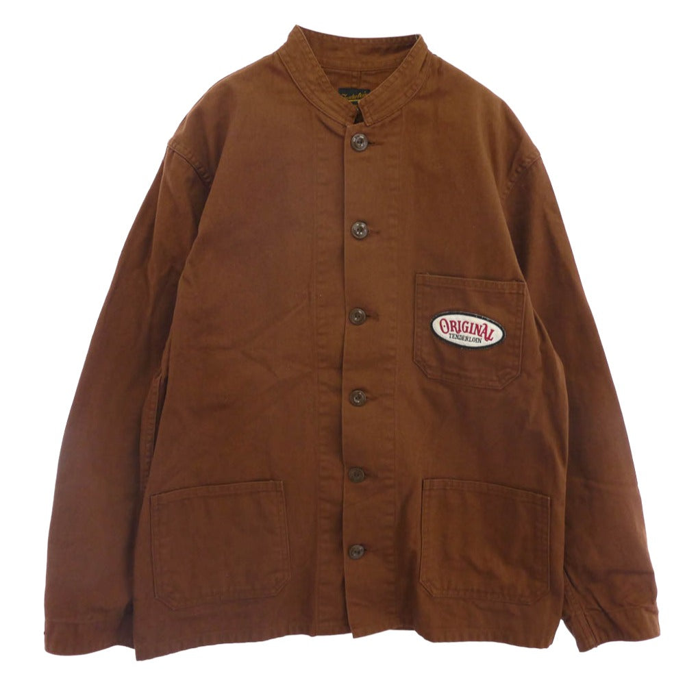 TENDERLOIN テンダーロイン T-BEST COVERALL ロゴワッペン スタンドカラー コットン カバーオール ブラウン系 M【中古】
