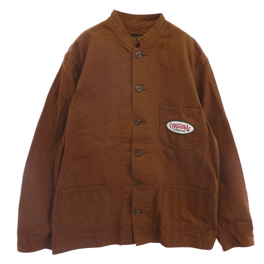 TENDERLOIN テンダーロイン T-BEST COVERALL ロゴワッペン スタンドカラー コットン カバーオール ブラウン系 M【中古】