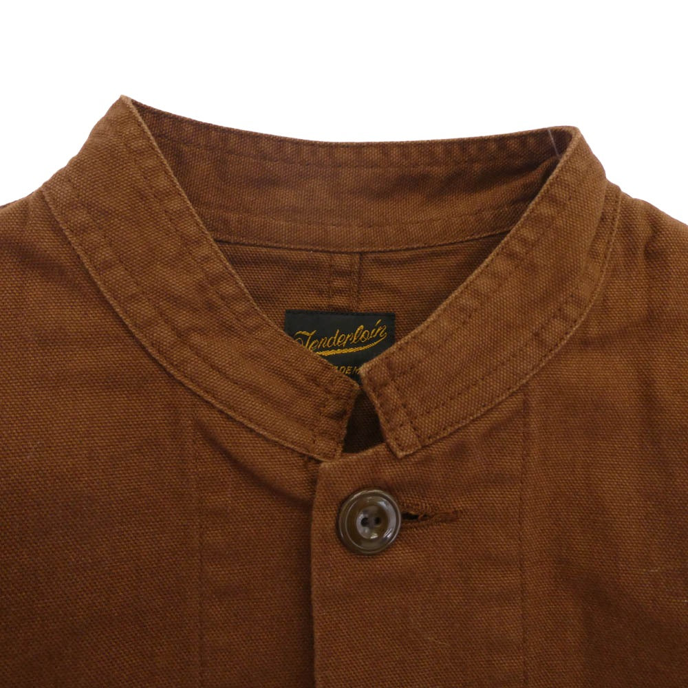 TENDERLOIN テンダーロイン T-BEST COVERALL ロゴワッペン スタンドカラー コットン カバーオール ブラウン系 M【中古】