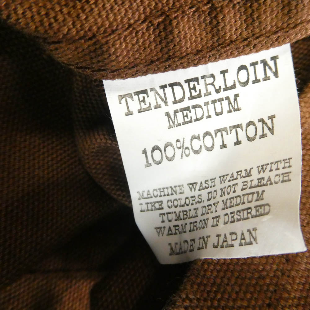 TENDERLOIN テンダーロイン T-BEST COVERALL ロゴワッペン スタンドカラー コットン カバーオール ブラウン系 M【中古】