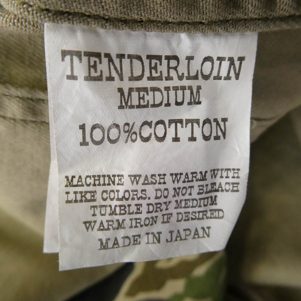 TENDERLOIN テンダーロイン 14SS T-BAMBOO JKT タイガーカモ タイガー ドラゴン バックロゴ 刺繍 バンブージャケット TALON ZIP カモフラージュ系 M【美品】【中古】