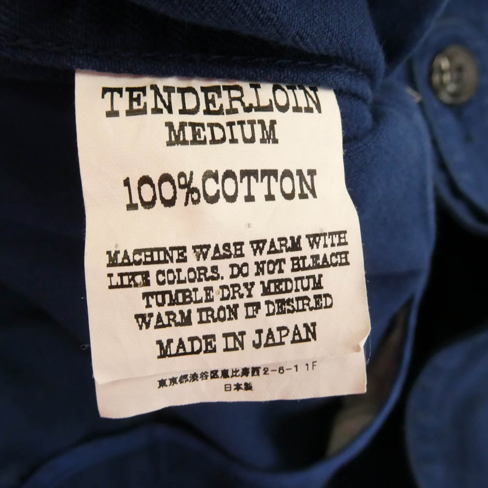 TENDERLOIN テンダーロイン T-WORK JKT ロゴワッペン バック チェーンステッチ ロゴ 刺繍 ワーク ジャケット ネイビー系 M【中古】
