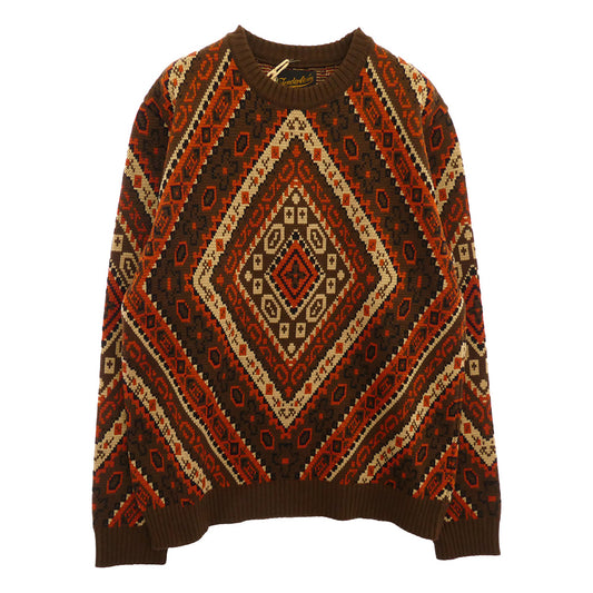 TENDERLOIN テンダーロイン 13SS T-SWEATER G 総柄 ニット セーター ブラウン ブラウン系 M【極上美品】【中古】