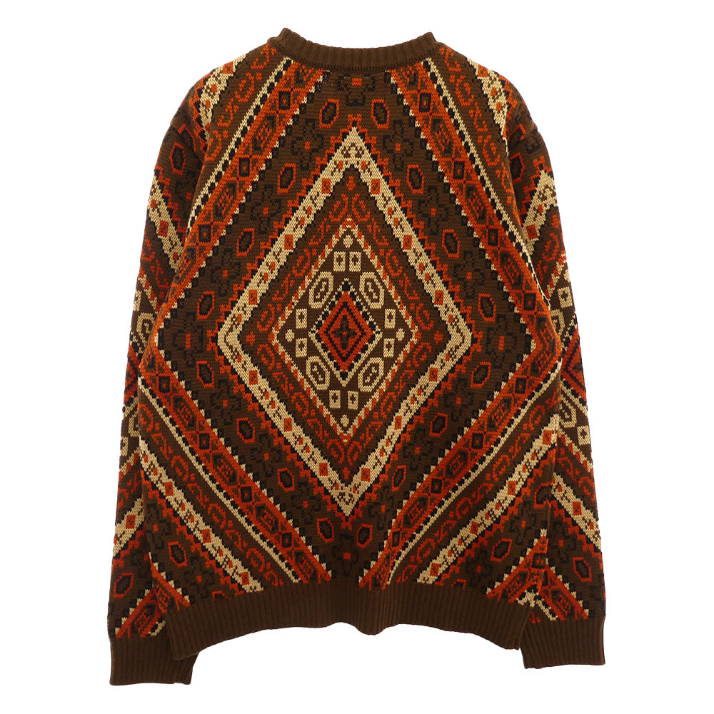 TENDERLOIN テンダーロイン 13SS T-SWEATER G 総柄 ニット セーター ブラウン ブラウン系 M【極上美品】【中古】