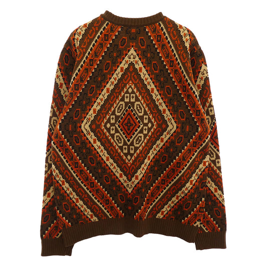 TENDERLOIN テンダーロイン 13SS T-SWEATER G 総柄 ニット セーター ブラウン ブラウン系 M【極上美品】【中古】