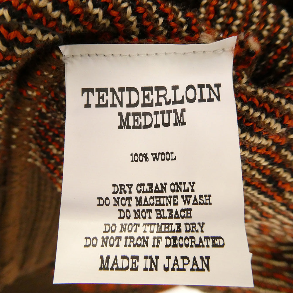 TENDERLOIN テンダーロイン 13SS T-SWEATER G 総柄 ニット セーター ブラウン ブラウン系 M【極上美品】【中古】