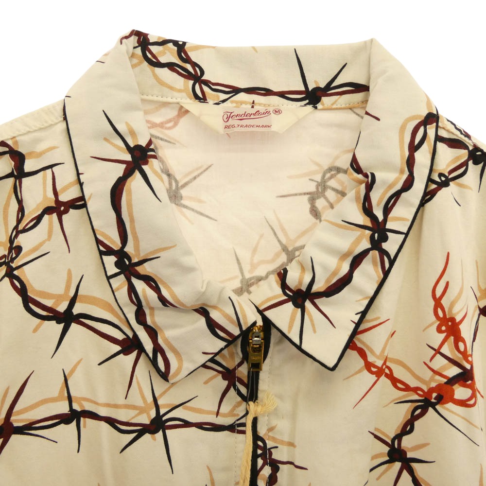 TENDERLOIN テンダーロイン T-DRIZZLER BW 有刺鉄線 総柄 ドリズラー ジャケット TALON ZIP M【中古】