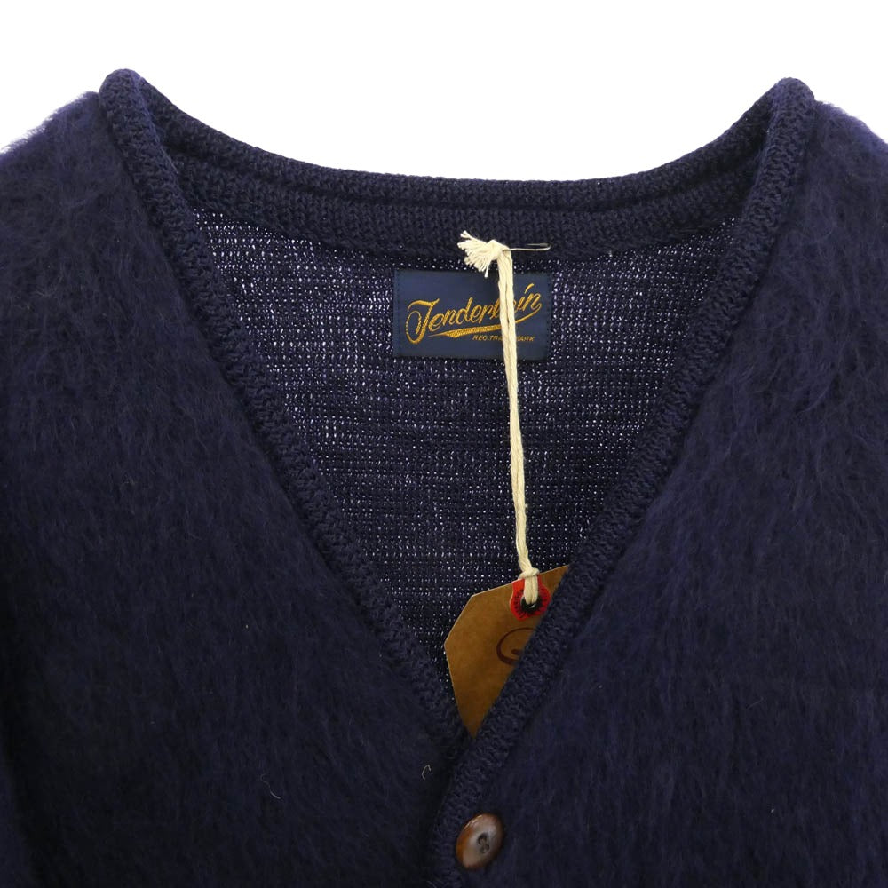 TENDERLOIN テンダーロイン T-MOHAIR CARDIGAN モヘア シャギー カーディガン I-BLUE インディゴブルー系 M【極上美品】【中古】