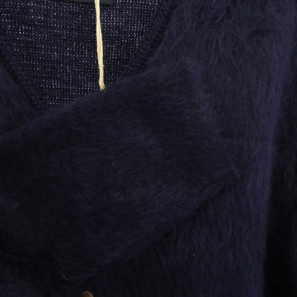 TENDERLOIN テンダーロイン T-MOHAIR CARDIGAN モヘア シャギー カーディガン I-BLUE インディゴブルー系 M【極上美品】【中古】