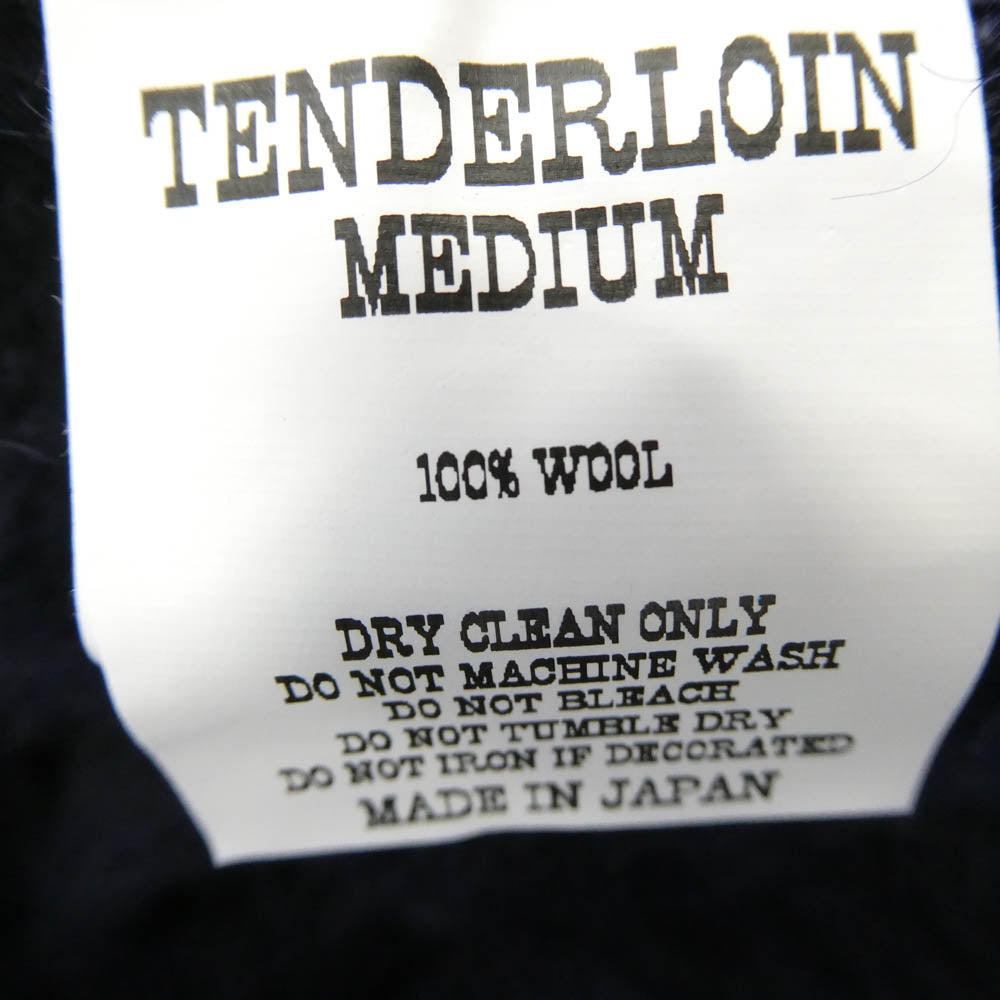 TENDERLOIN テンダーロイン T-MOHAIR CARDIGAN モヘア シャギー カーディガン I-BLUE インディゴブルー系 M【極上美品】【中古】