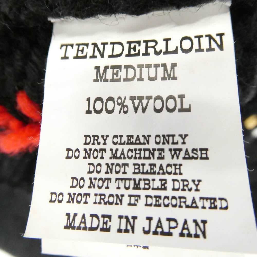 TENDERLOIN テンダーロイン T-COWICHAN ウルフ カウチン ニット ジャケット ブラック ブラック系 M【極上美品】【中古】